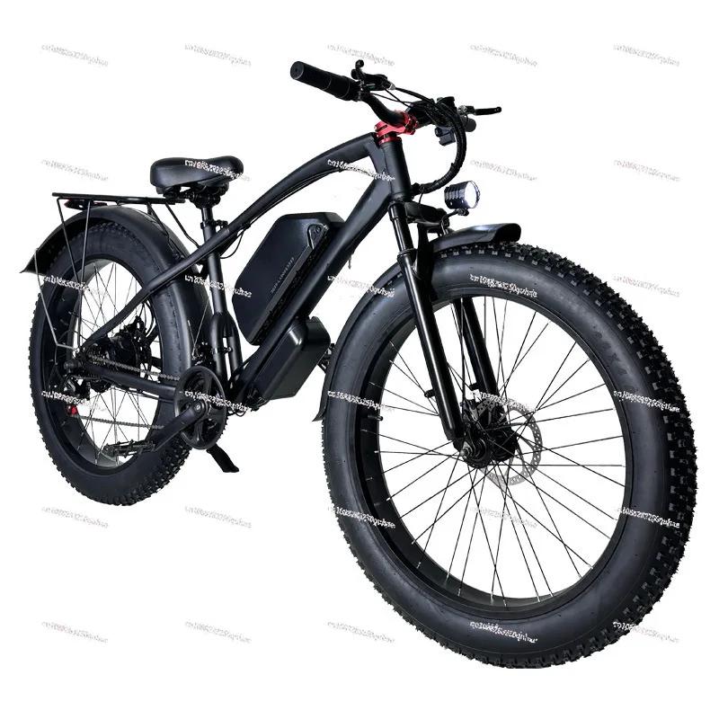 Vélo électrique 25 km/h, batterie lithium 48V, VTT adulte, batterie lithium 26 pouces, vélo à deux r