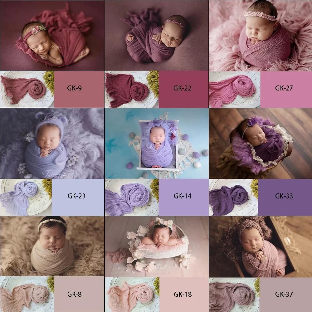 Accessoires de photographie professionnels extensibles pour nouveau-nés, enveloppes en gaze de coton