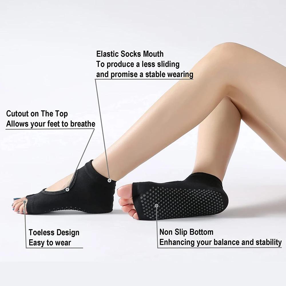 Chaussettes de Yoga antidérapantes pour femmes - Qualité supérieure pour Pilates et danse professionnelle