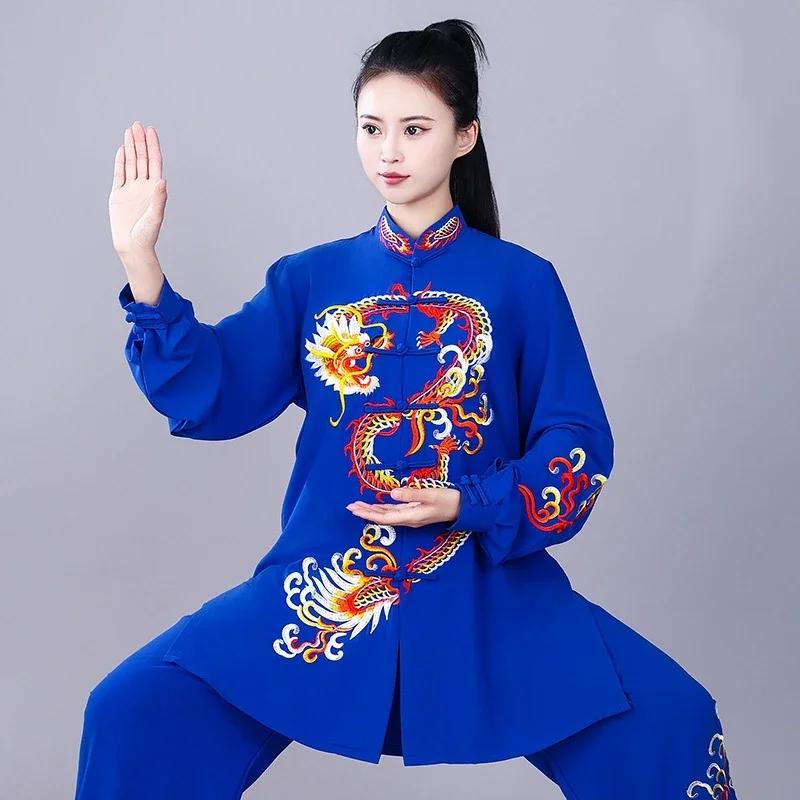 SETA chinois traditionnel Tai Chi Wushu Kungfu costume Dragon brodé Arts martiaux Wing Chun formatio