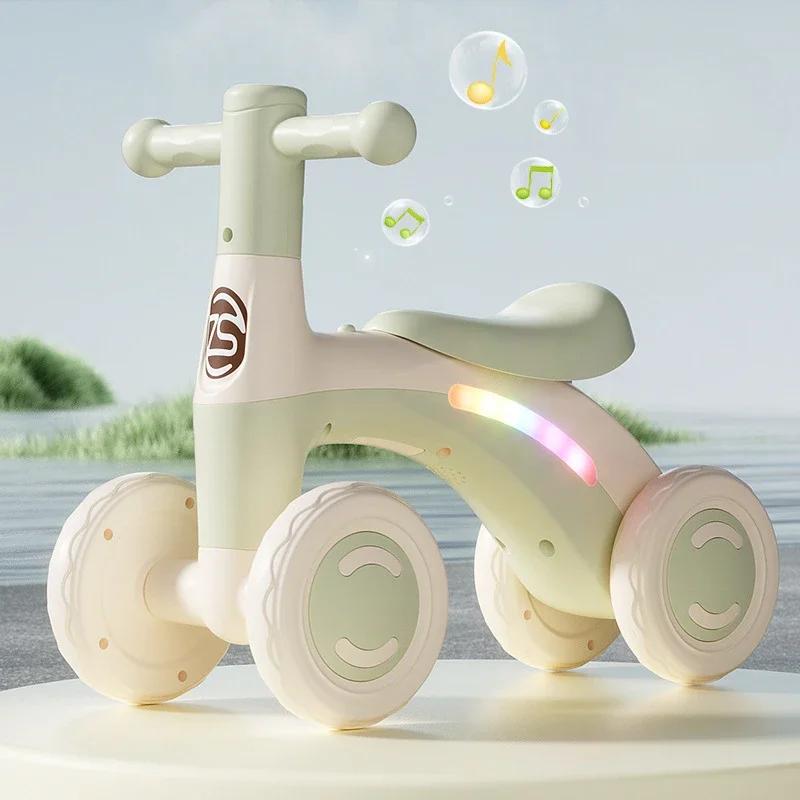 Vélo d'équilibre Anti-basculement pour bébé âgés de 1 à 3 ans, planeur silencieux à 4 roues, jouet d