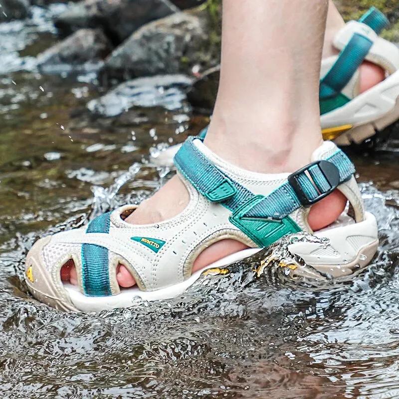 HUMTTO Été Randonnée Chaussures Sandales D'extérieur pour Femmes Respirant Eau Plage Femmes Sandales