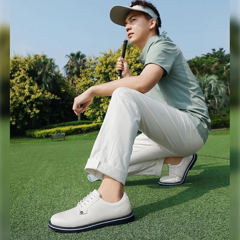 Chaussures de golf sans crampons pour hommes, baskets de golfeur, imperméables, professionnelles, bl
