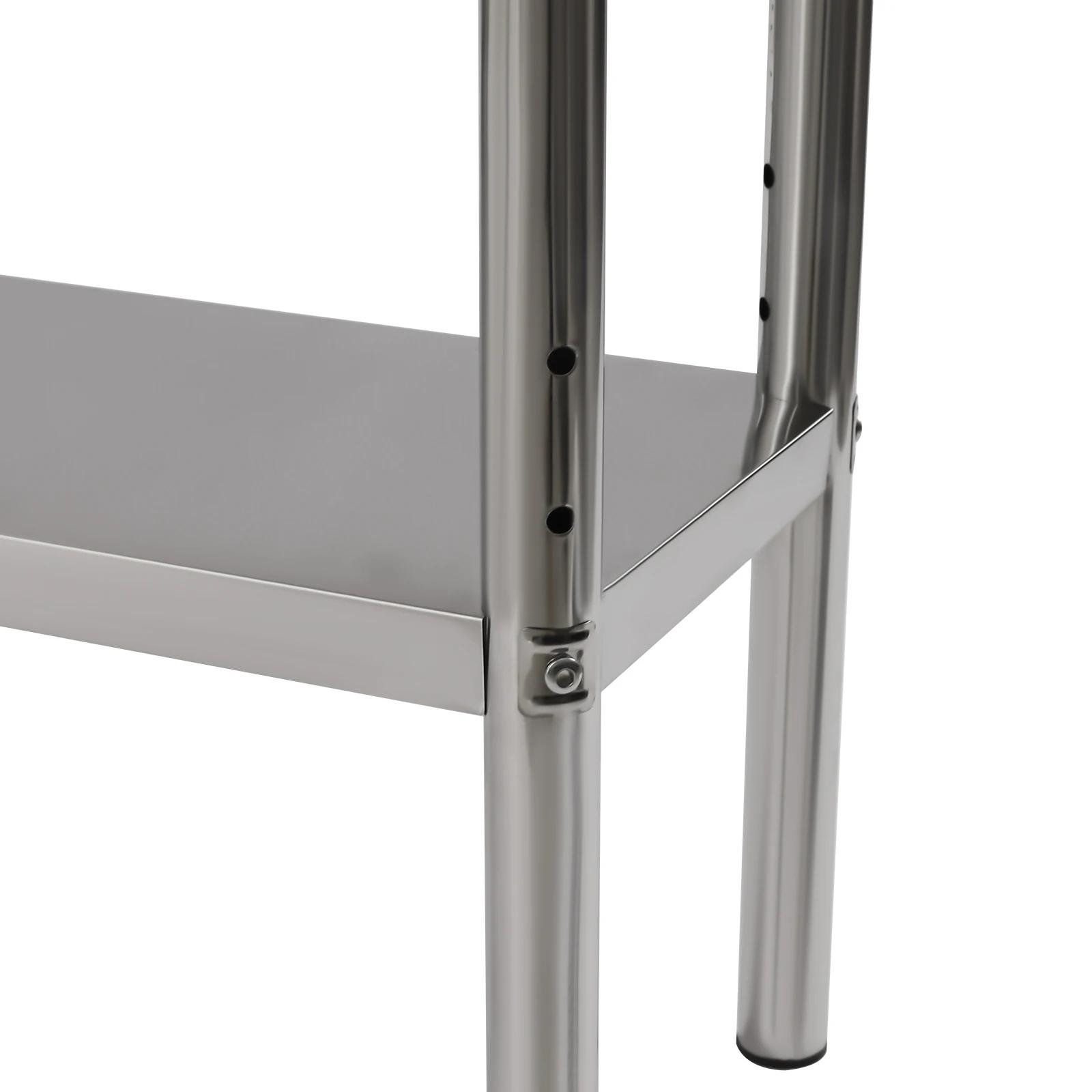 Brittop-Étagère réglable pour table de préparation, deux espaces de stockage recyclables, 12x36 pouc