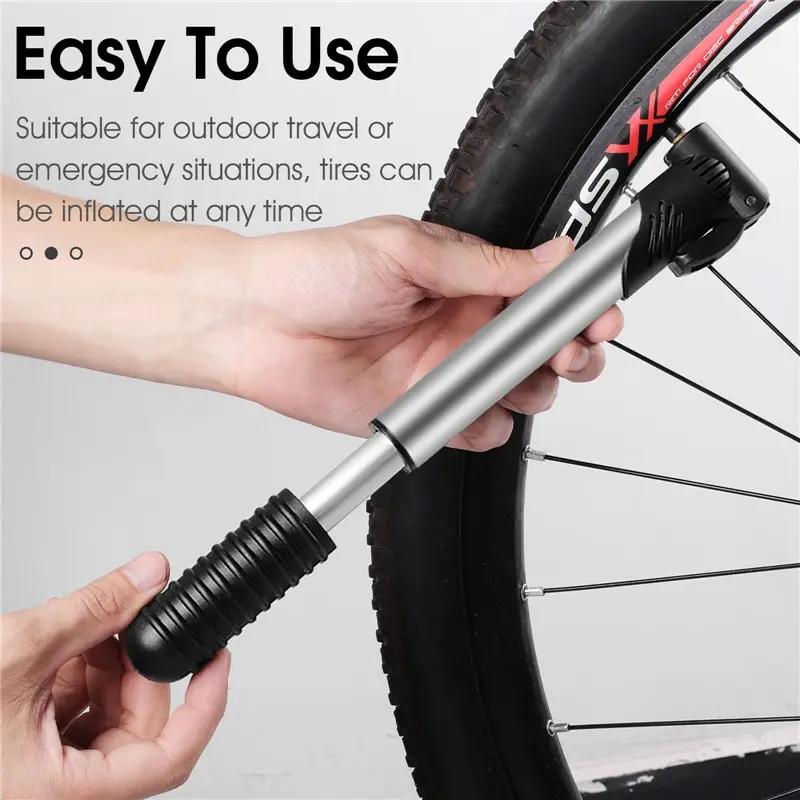 WEST BIKING-Mini pompe à air manuelle portable pour vélo, gonfleur de balle, assujetSchrader Presta,
