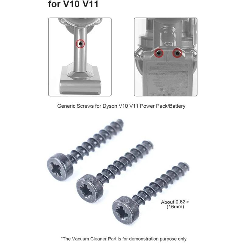 Vis à clous pour aspirateur Dyson sans fil V6 V7 V8 V10 V11, Pack d'alimentation/batterie 6 pièces