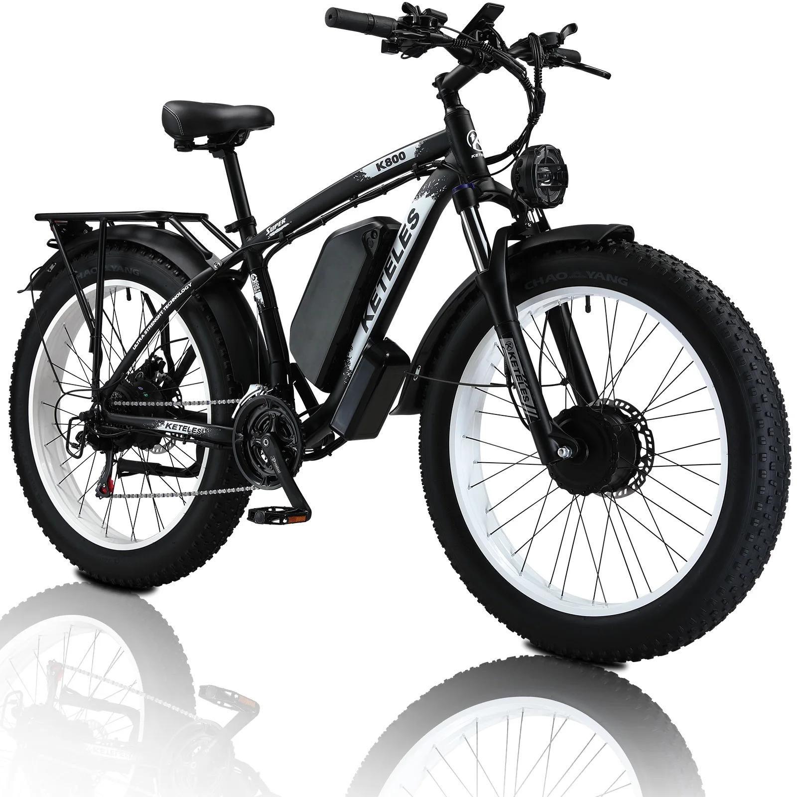 EllTELES-Vélo Électrique Hybride à Moteur K800 de 2000W pour Adulte, Bicyclette de Montagne de Neige