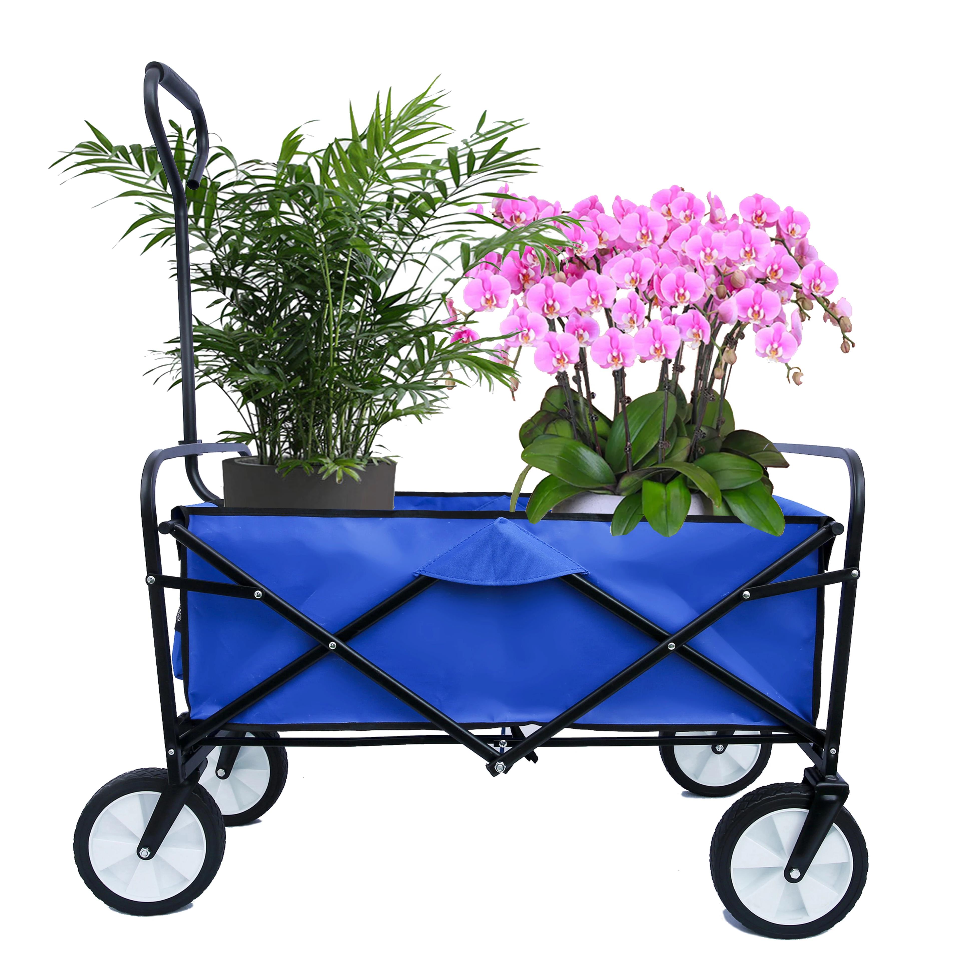 QuestionVoiture pliable avec roues, adaptée aux courses de jardin, sports d'extérieur, tout terrain,