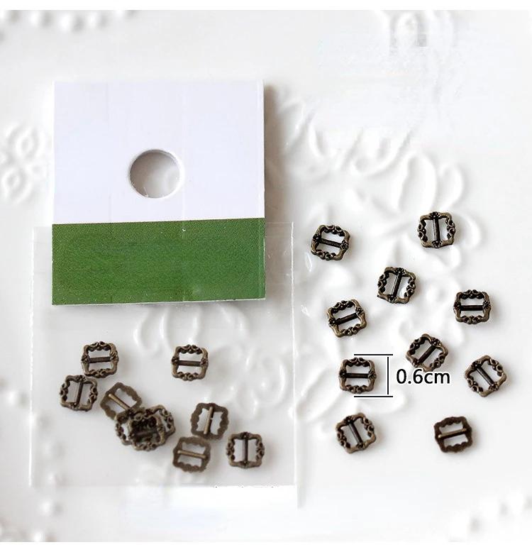 Mini boutons pour bricolage de vêtements de poupée, 20 pièces, sac en jean, boucles métalliques, vêt