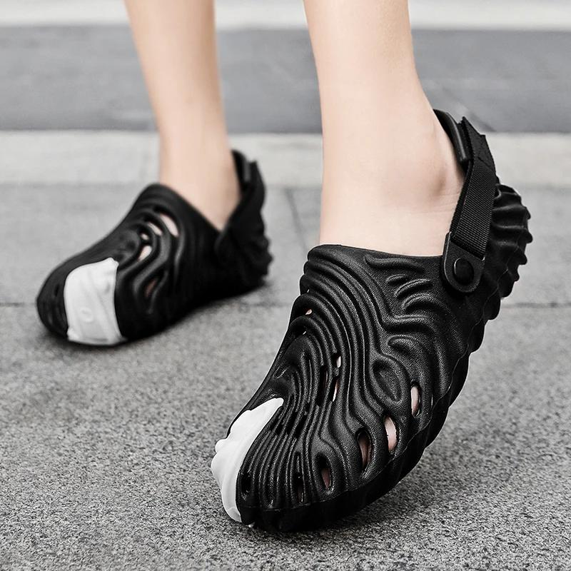 Sandales à semelle épaisse pour hommes, chaussures de plage à semelle souple pour sports de plein ai
