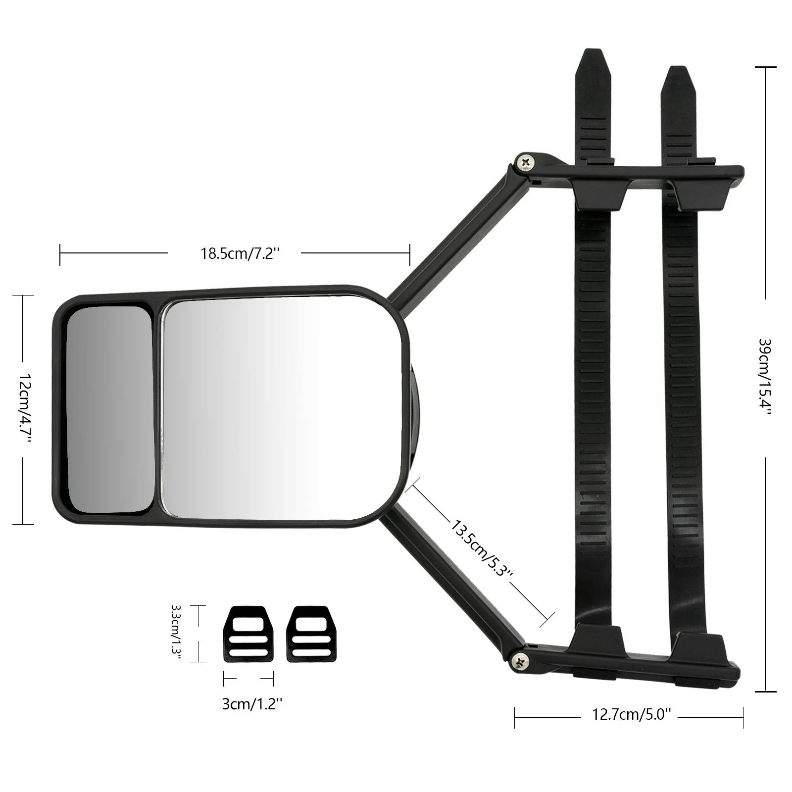 Miroir de remorquage de remorque réglable, Extension de miroir d'aile de remorque, miroir d'angle mo