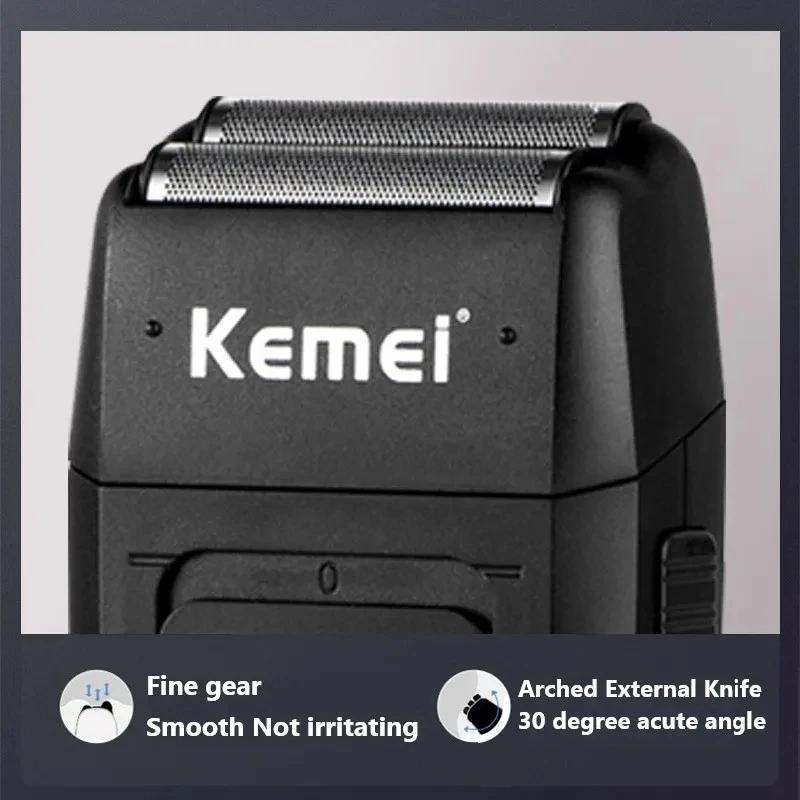 1 jeu de lames de tondeuse pour Kemei Km-1102, pièces de rasoir électrique, filet remplaçable et Dur