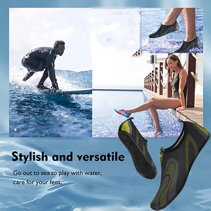 Nouvelles chaussures de plage Wading chaussures en amont chaussettes d'eau antidérapantes chaussures