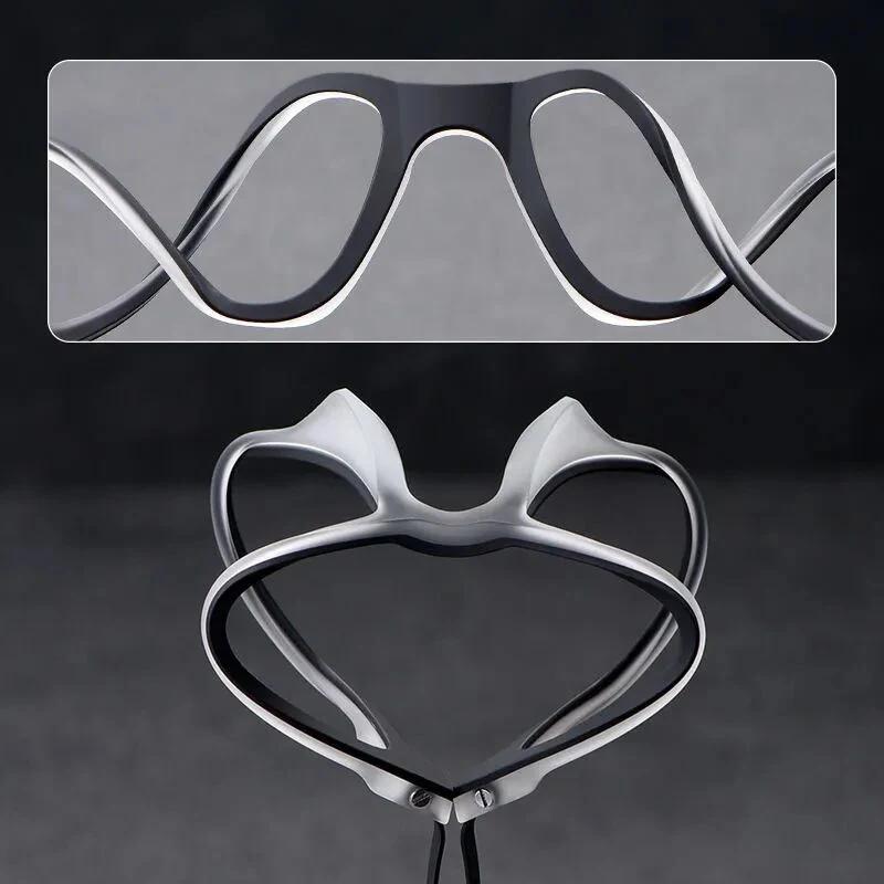 Lunettes de lecture multifocales progressives pour hommes, monture en titane, lunettes d'ordinateur