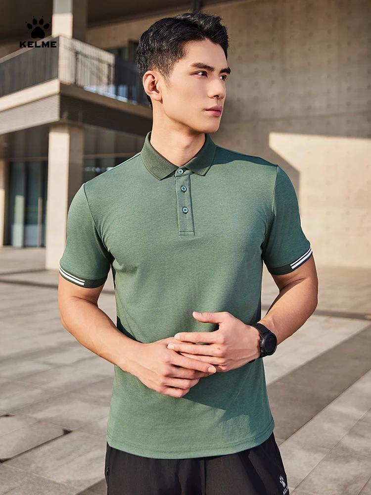 Kelme – Polo confortable pour hommes, T-shirt à revers, pour Sports de plein air, respirant, manches