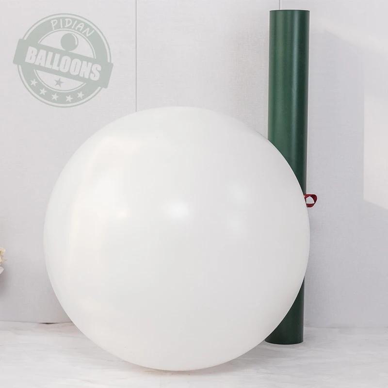 Ballon rond épais mat blanc pur, 5 "10" 12 "18" 36 ", Ballons géants en Latex à hélium, décoration d