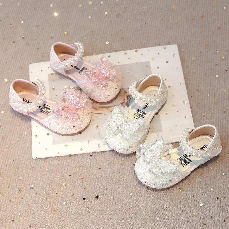 Chaussures habillées chics pour filles, pour fête de mariage, paillettes scintillantes avec strass,
