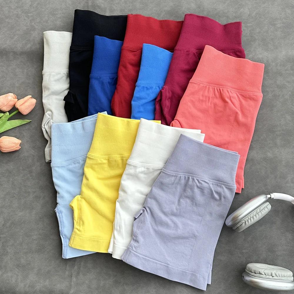 Short de fitness taille haute sans couture pour femmes: compression de contrôle du ventre, levage de