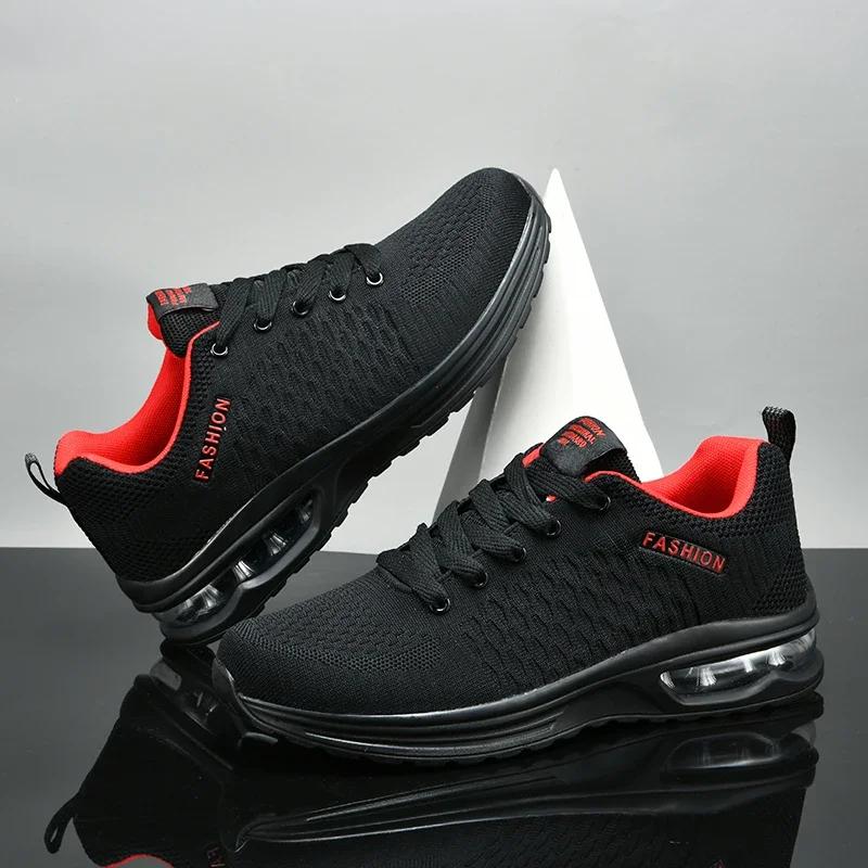 Chaussures de course légères à lacets pour hommes, baskets de sport de plein air décontractées en ma