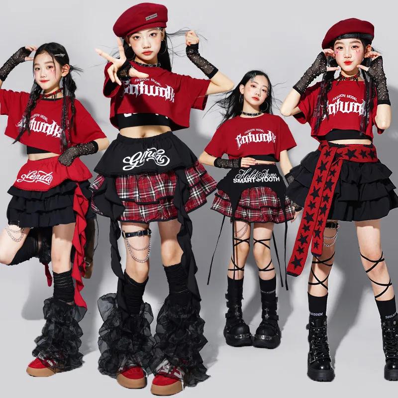 Ensemble de vêtements d'été pour filles, style K-pop, crop top, jupes à volants, costume de danse de