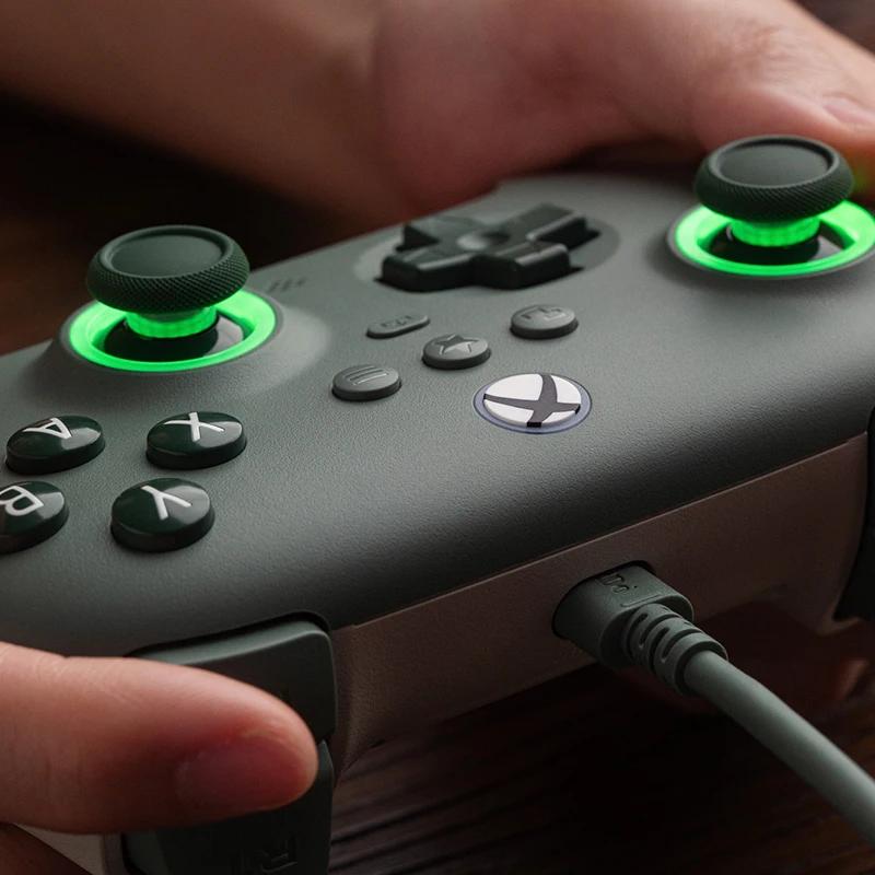 Contrôleur de jeu filaire 8BitDo Ultimate C pour Xbox, anneau de feu d'éclairage RVB et manettes à e