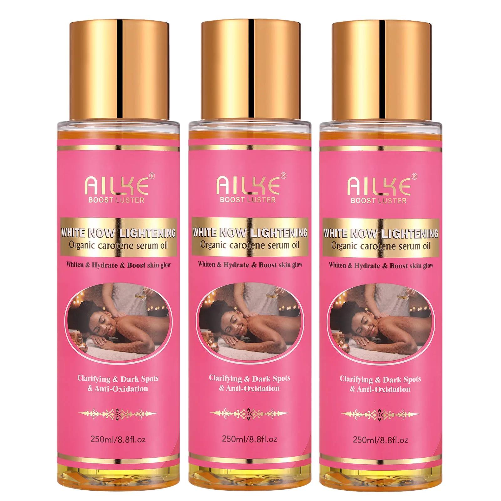 AILKE Sérum de carotène biologique huile corporelle éclaircissante, peau lisse, hydratant, avec vita