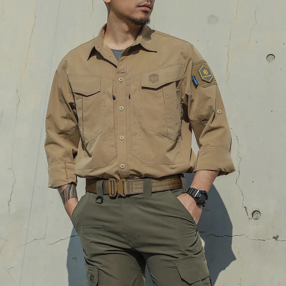 Emersongear bleu étiquette Persecutor chemise tactique hommes manches longues T-shirts hauts chasse