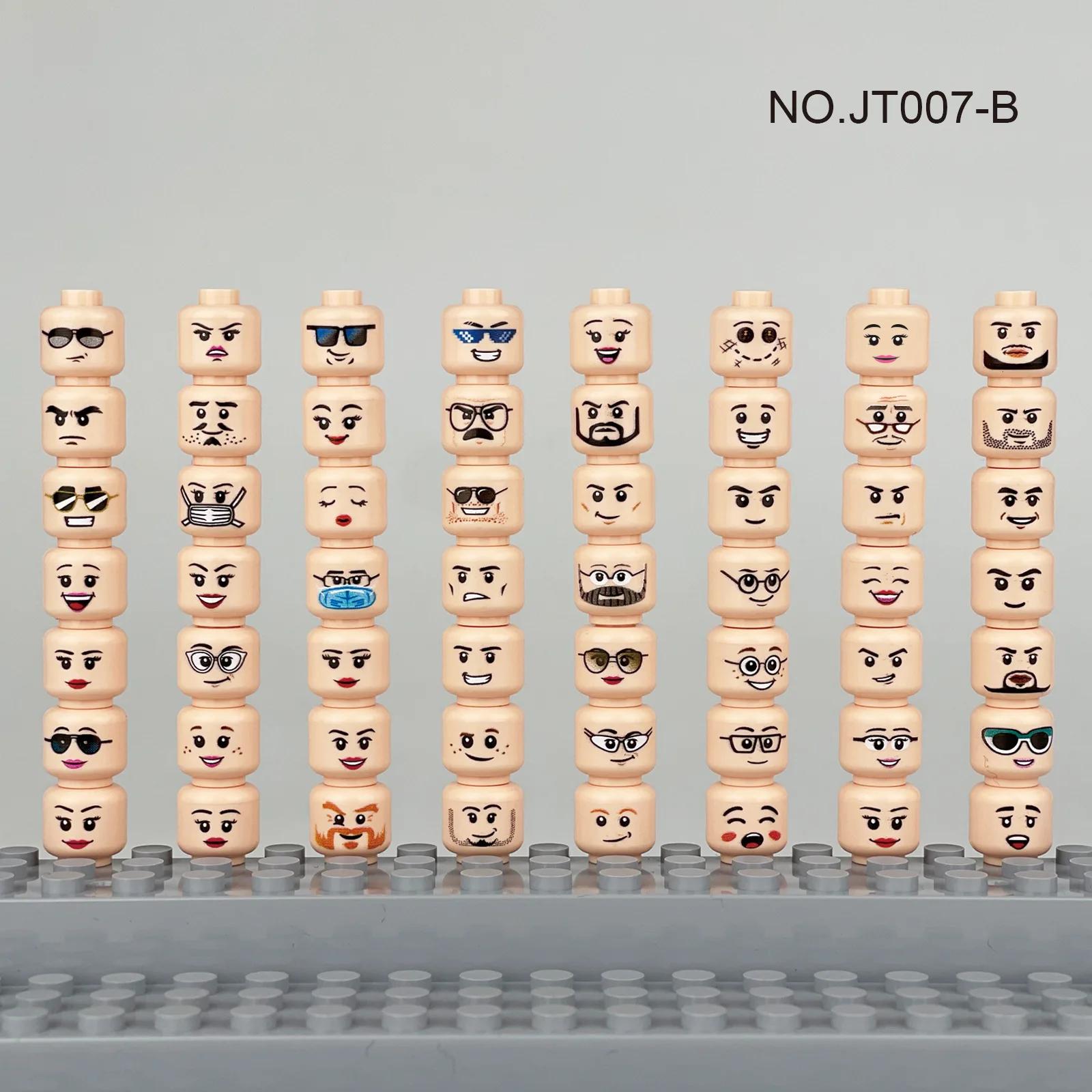56 pcs/lot Figure tête visages créatif rire cri mignon Expression faciale briques à monter soi-même