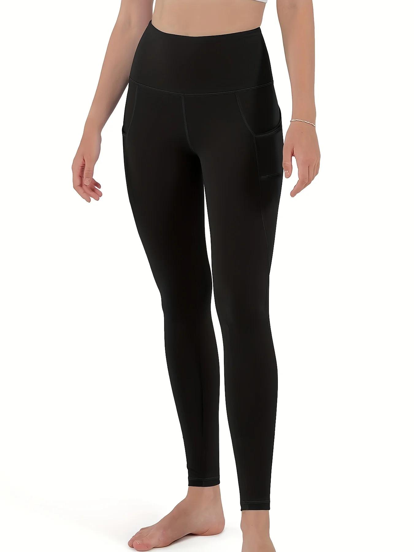 Leggings doublés polaire avec poches - Confort chaud pour yoga hiver femme