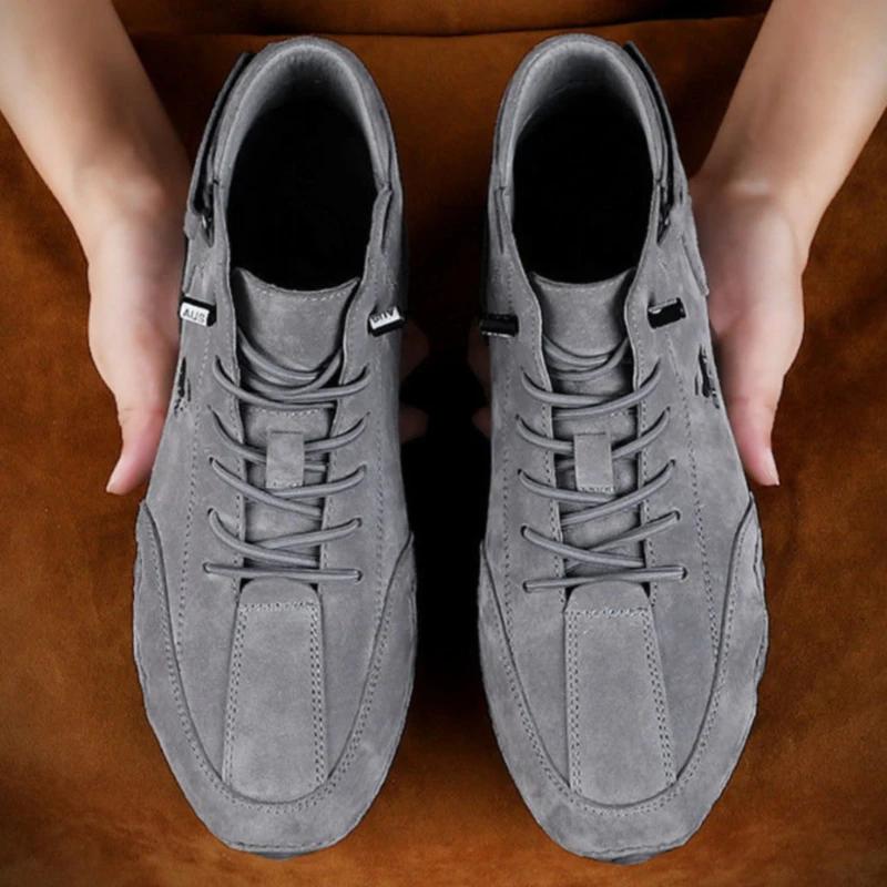 Hommes chaussures décontractées en cuir chaussures de sport de marche antidérapantes chaussures fait