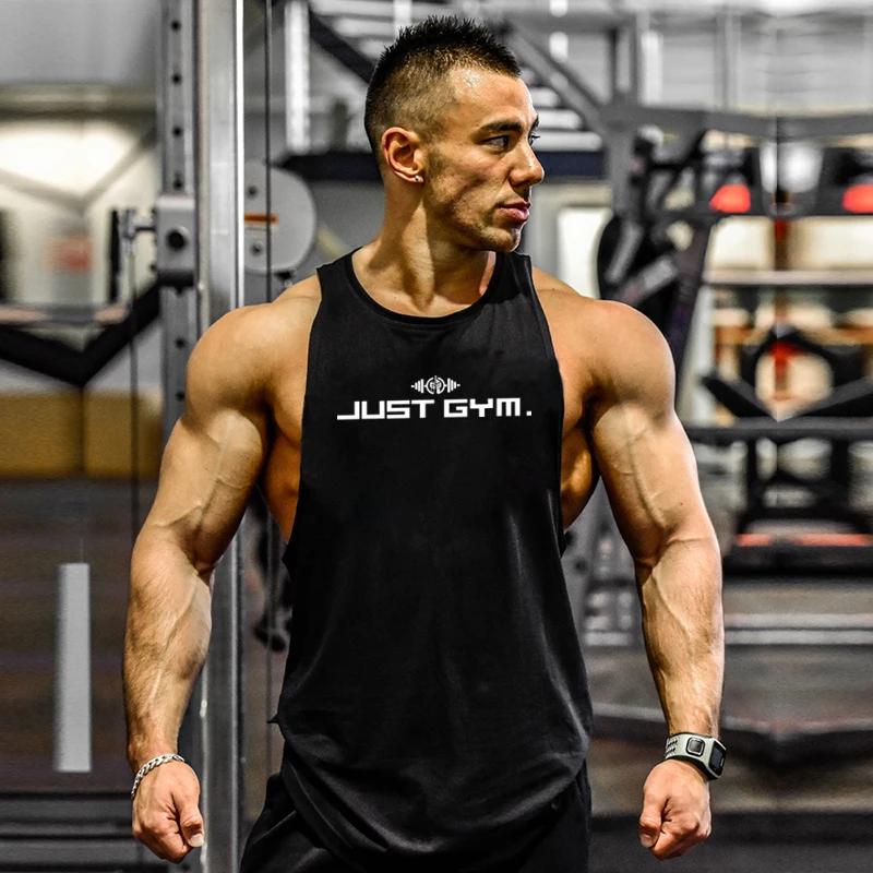 Débardeur de musculation d'été, chemises sans manches, Fitness, vêtements de gymnastique en coton re