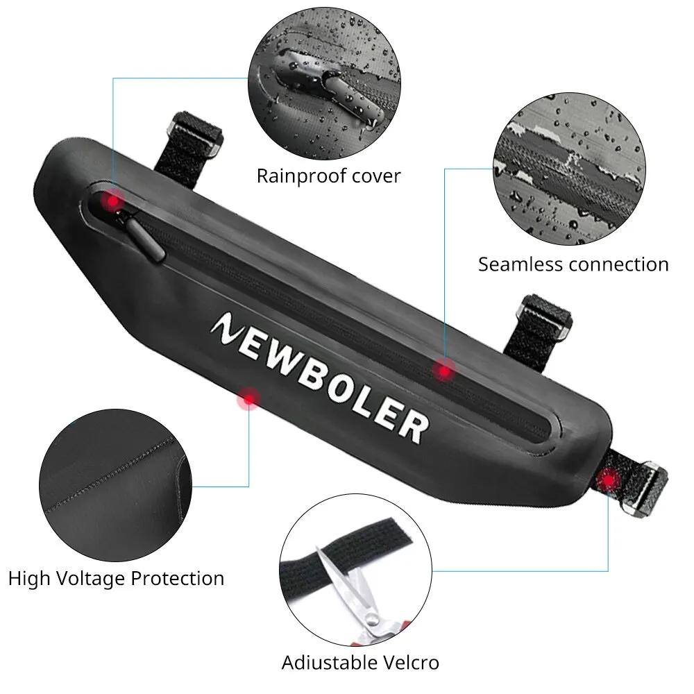 NEWBOLER Sacs De Vélo Vélo Top Tube Avant Cadre Sac Étanche VTT Route Triangle Pannier Dirtresistant