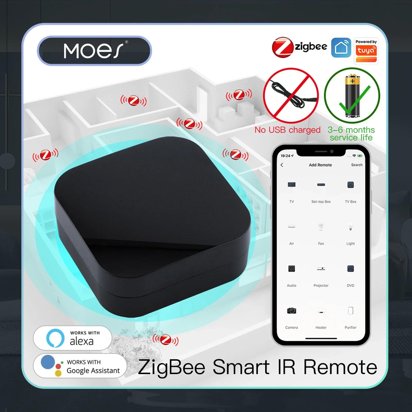 MOES Tuya ZigBee télécommande IR intelligente télécommande infrarouge universelle pour maison intell