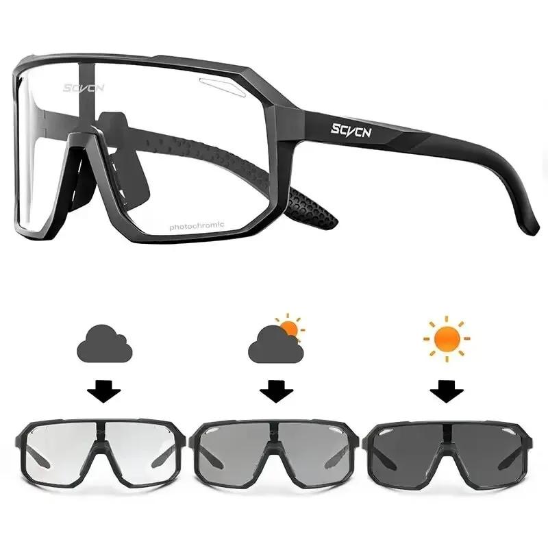 Lunettes de soleil photochromiques pour hommes et femmes, lunettes de vélo de montagne, lunettes de