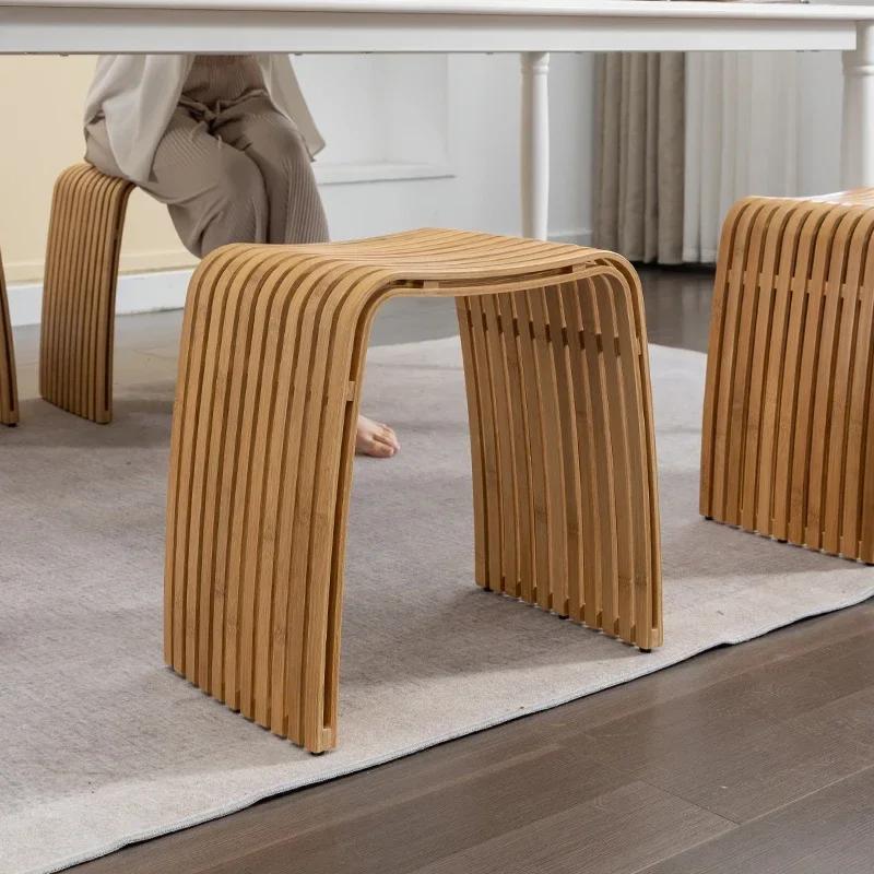 Tabouret Simple en bambou pour salon et salle à manger, meuble moderne pour la maison, tabouret à la