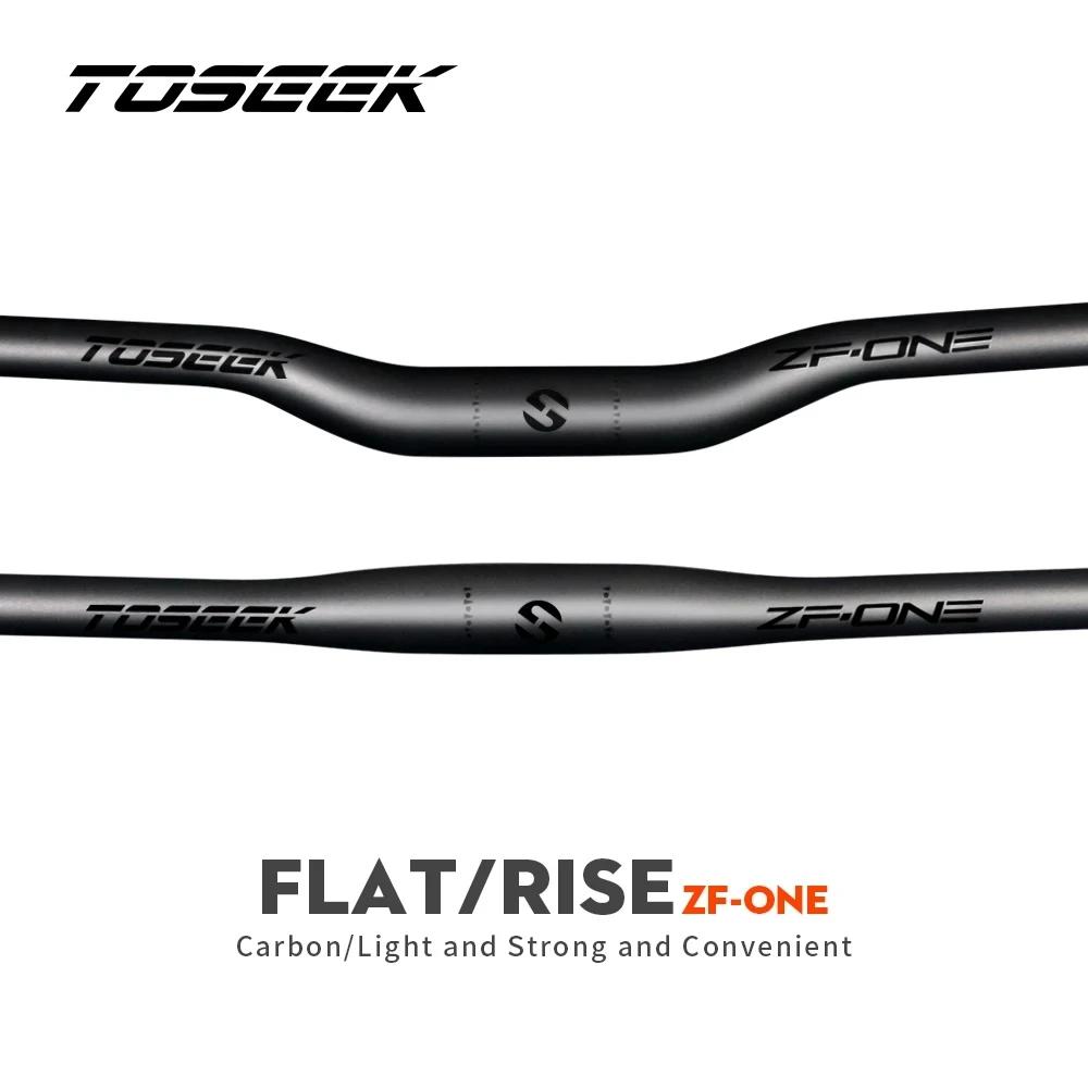 Guidon de vélo de montagne TOSEEK ZF-ONE en fibre de carbone pleine, guidon de vélo de montagne 31,8