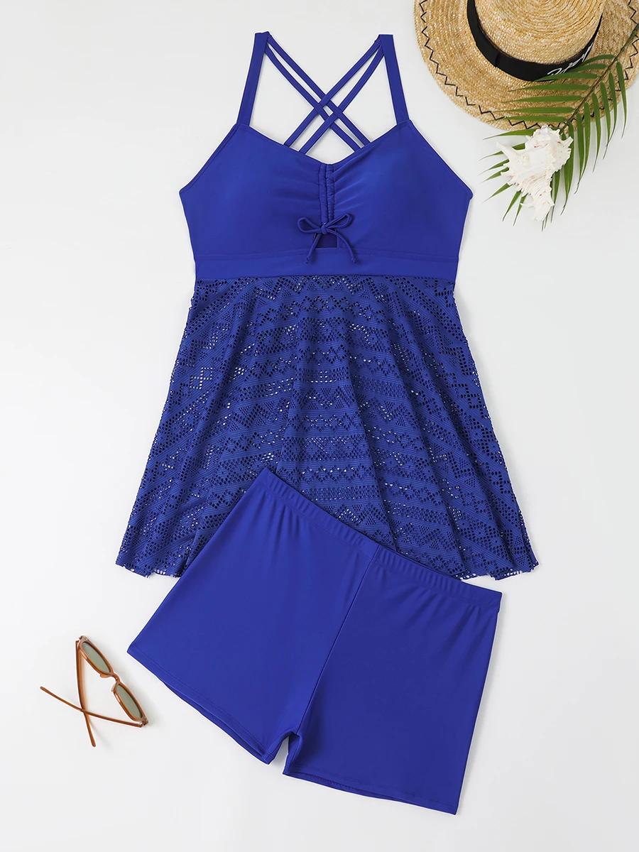 Robe de plage 2 pièces grande taille pour femmes - Maillot de bain élégant été 2024