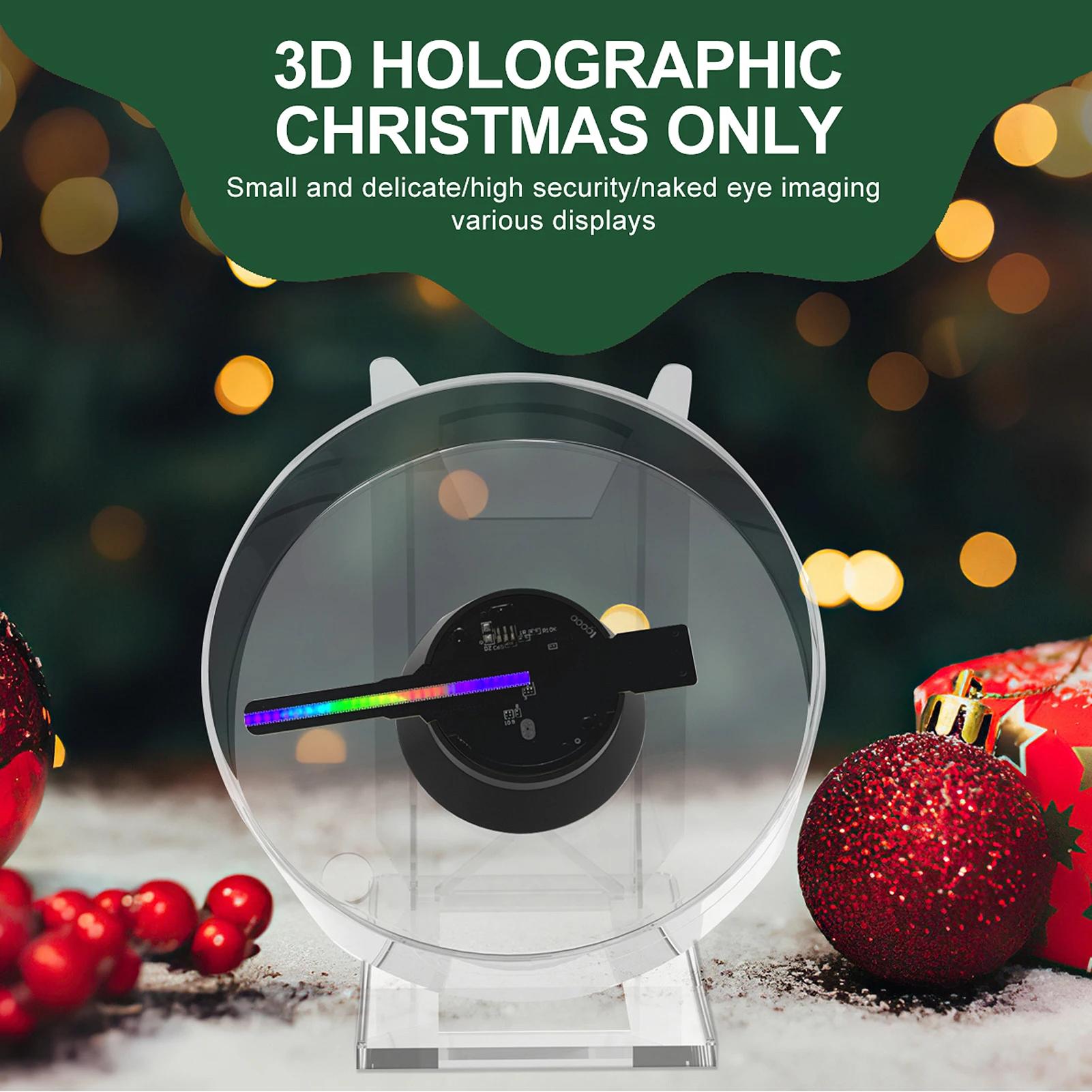 Projecteur d'hologramme 3D, affichage publicitaire, ventilateur, lecteur vidéo, œil nu, HD, LED, per