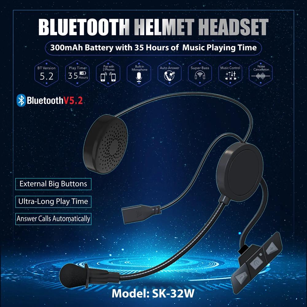Bluetooth 5.2 casque de Moto casque sans fil mains libres stéréo lecteur de musique Moto casque rédu