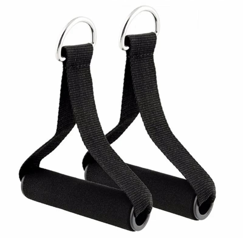 1 paire de poignées de corde de traction, accessoires de Fitness, bande d'exercice, poignée de rally