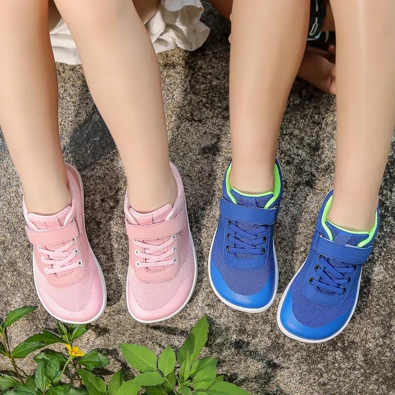 Nouveaux garçons filles baskets enfants larges pieds nus chaussures naturellement Splay chaussures e