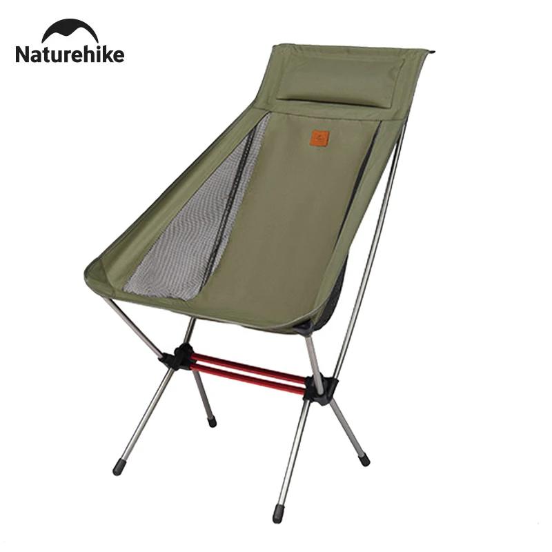 Natureifa-Chaise pliante ultralégère à dossier haut, chaises à bascule portables, camping, pêche en