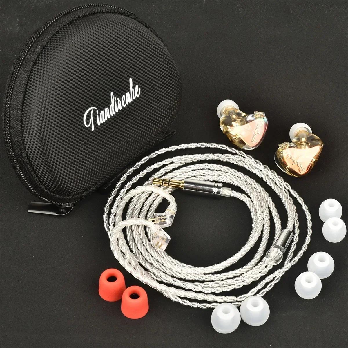 Tiandirenhe TD15 coloré scintillement résine HIFI écouteur 0.78 pour câble TFZ HiFi basse écouteurs