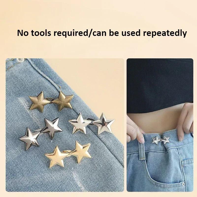 Ceinture étoile mentale réglable sans couture, Invisible, boucle en jean, outil de serrage de la tai