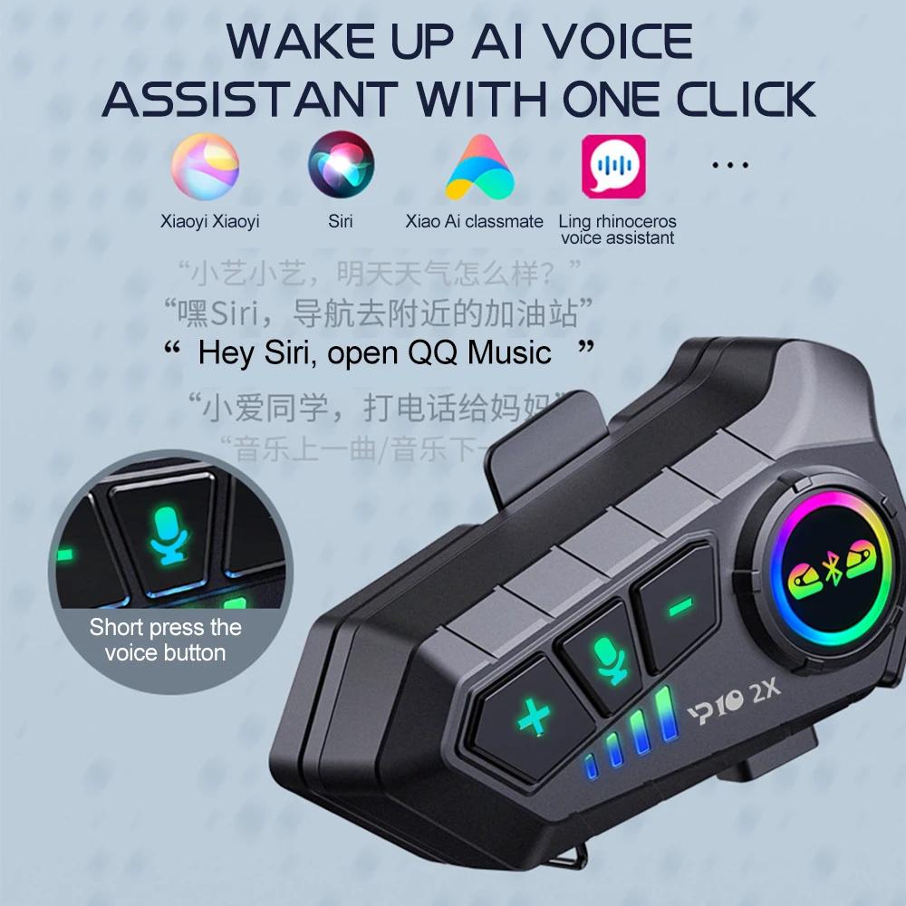 Kebidumei YP10 Bluetooth casque de Moto Interphone 300M Intercomunicador sans fil 2000Mah Moto talki