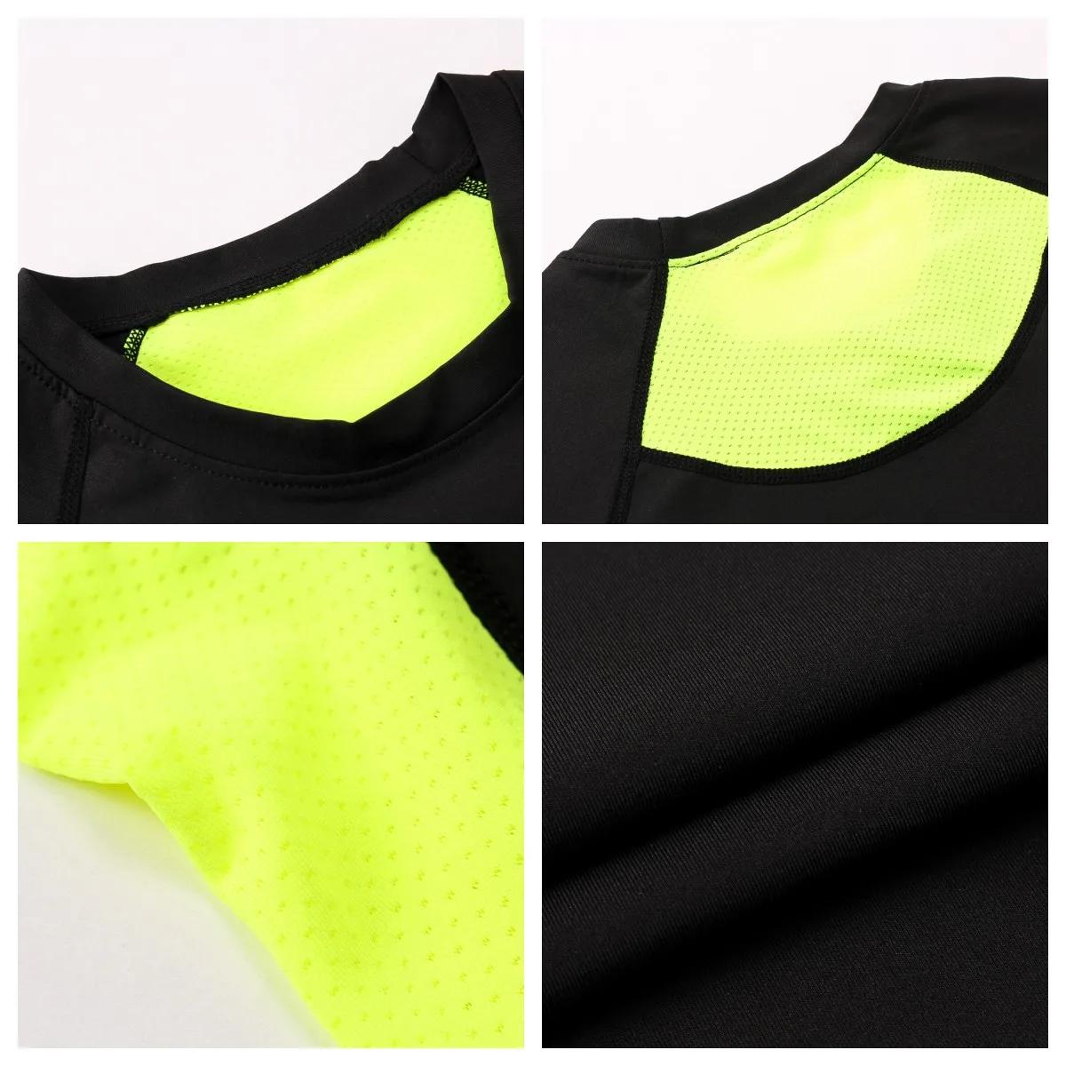 Chemise de compression homme à manches courtes - Séchage rapide fitness cyclisme course entraînement