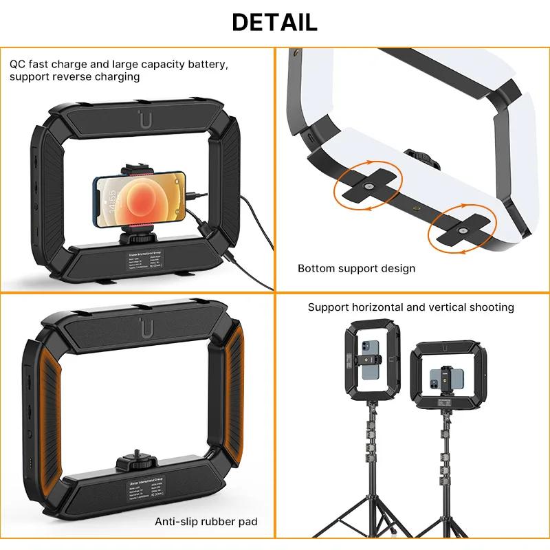 Ulanzi U200 caméra anneau lumière vidéo plate-forme lumière de remplissage pour Smartphone caméra po