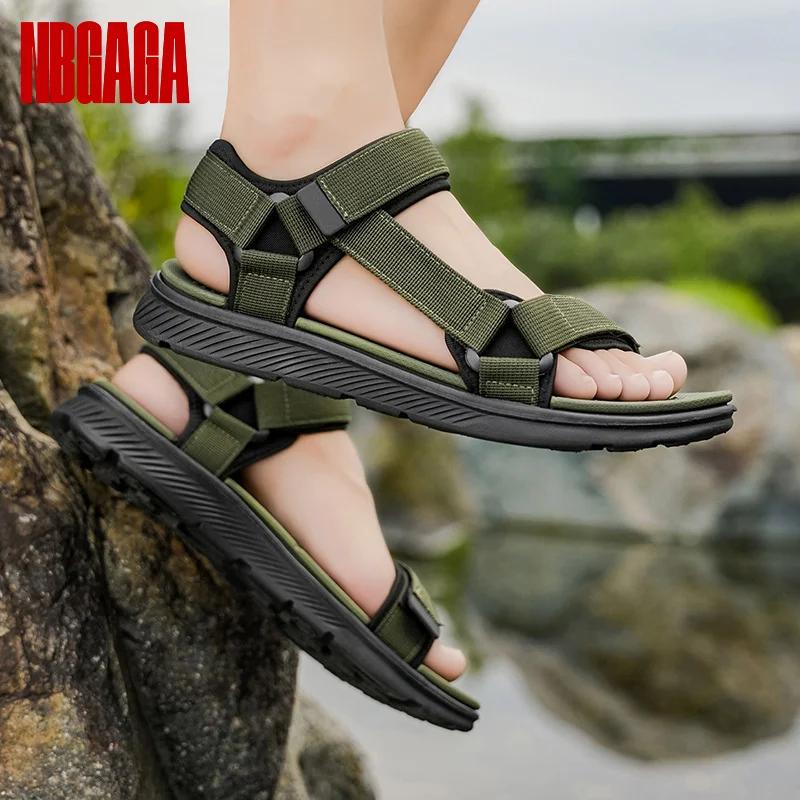 Sandales d'extérieur antidérapantes pour hommes, chaussures de plage, de randonnée, légères et confo