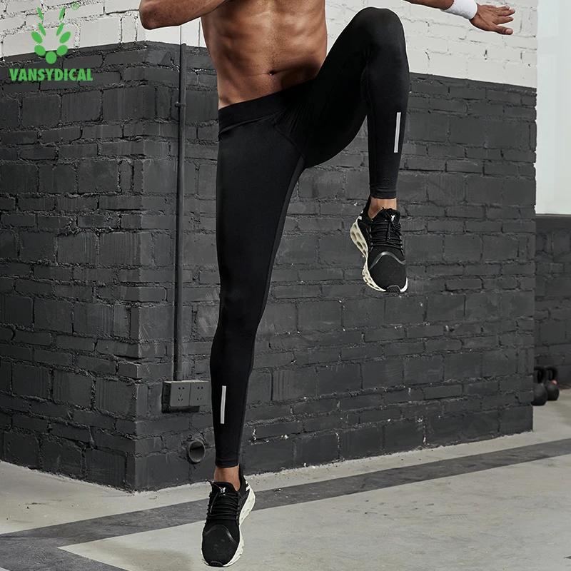 Pantalon compression homme avec bandes réfléchissantes - Collant running et basket pour entraînement