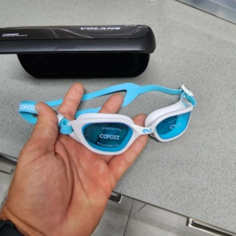 Copozz – lunettes de natation en Silicone, étanches, Anti-brouillard, miroir, réglables, équipement